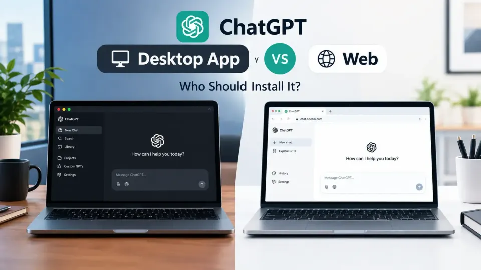 ChatGPT desktop app vs web: who should install it?