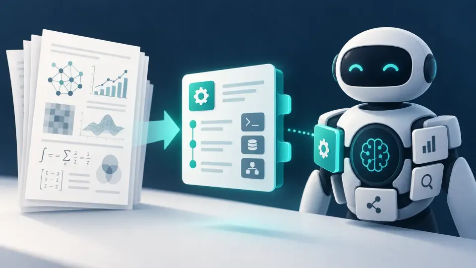 AI Agents Research-to-Code: Build Skills Without Fine-Tuning