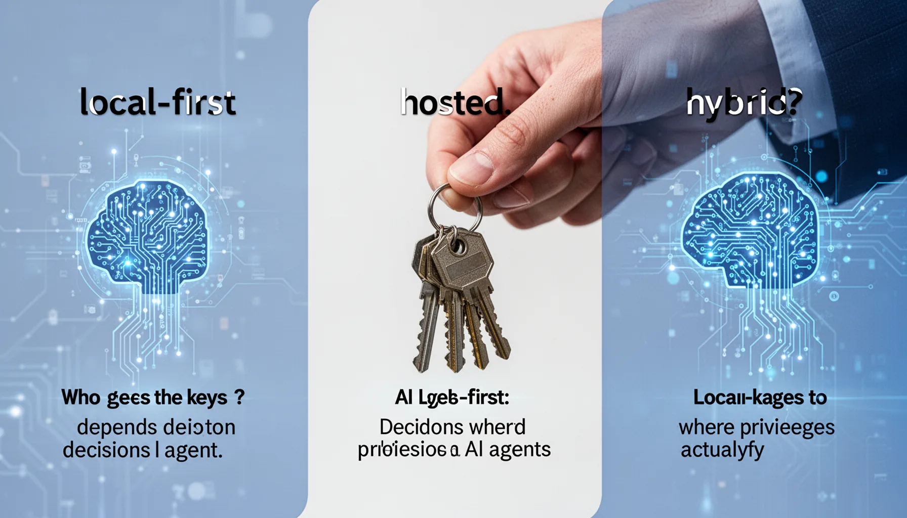 Who gets the keys to your computer AI agents: local-first, hosted, or hybrid?