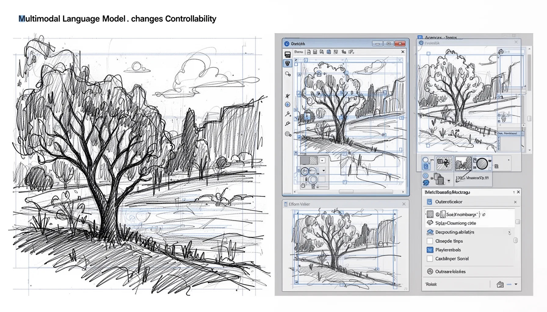 How vector sketch generation with multimodal language model changes controllability