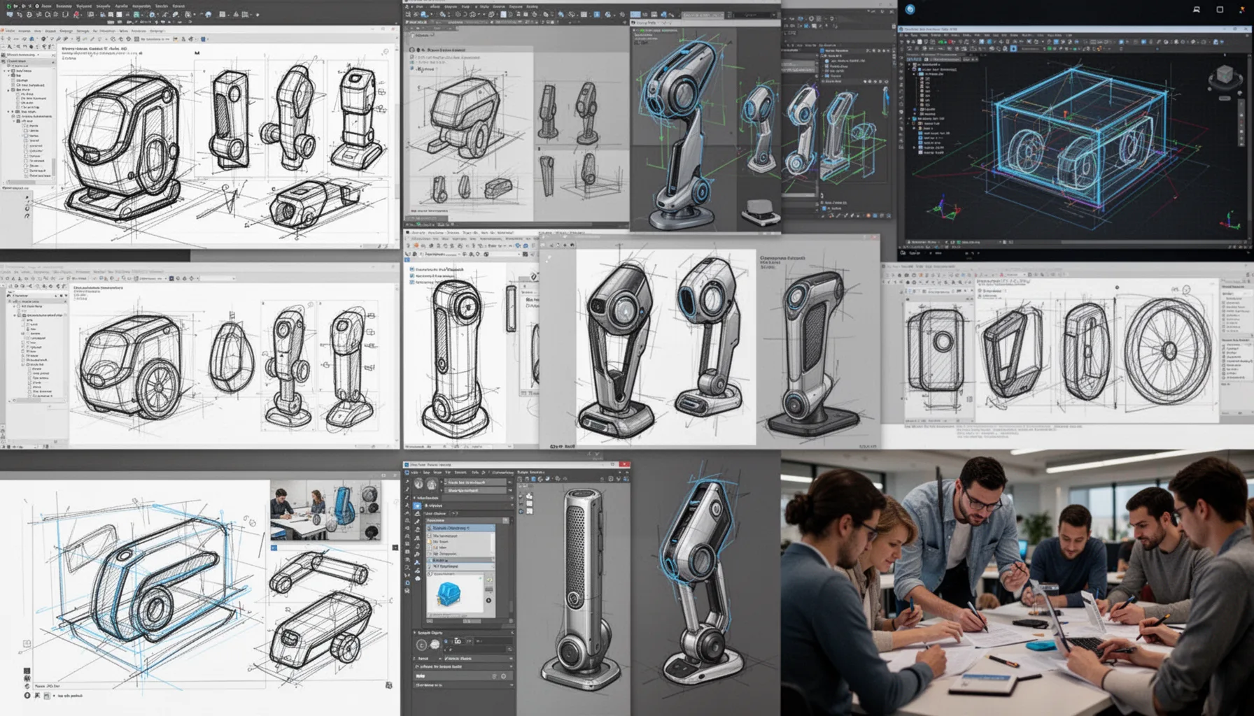 How part based sketch generation AI could affect design, education, CAD, and collaboration
