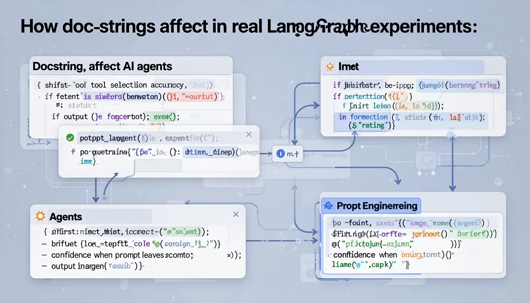 How do docstrings affect AI agents in real LangGraph experiments?