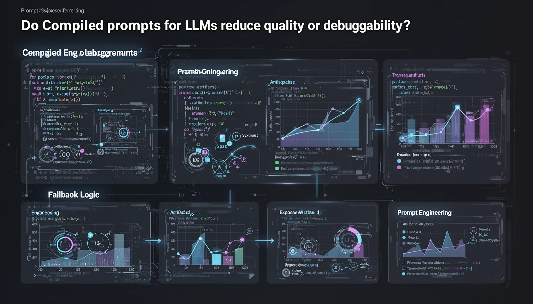 Do compiled prompts for LLMs reduce quality or debuggability?