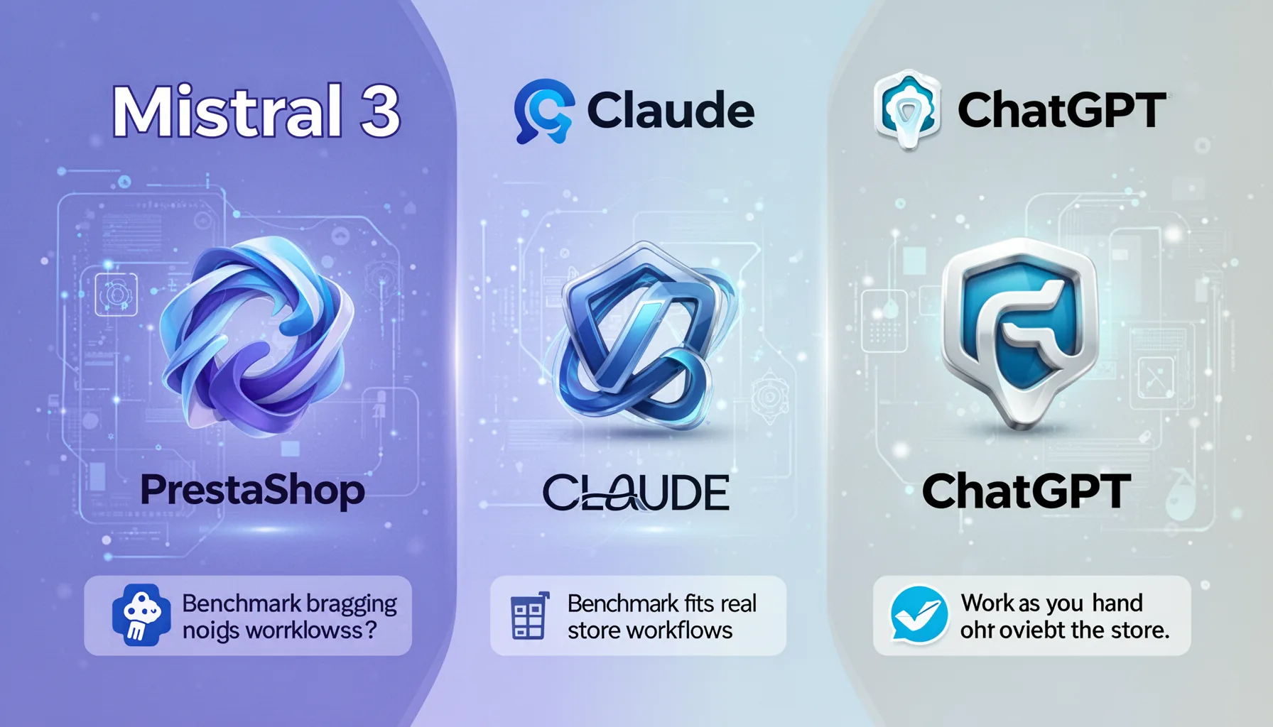 Mistral 3 vs Claude vs ChatGPT for PrestaShop: which model fits real store workflows?