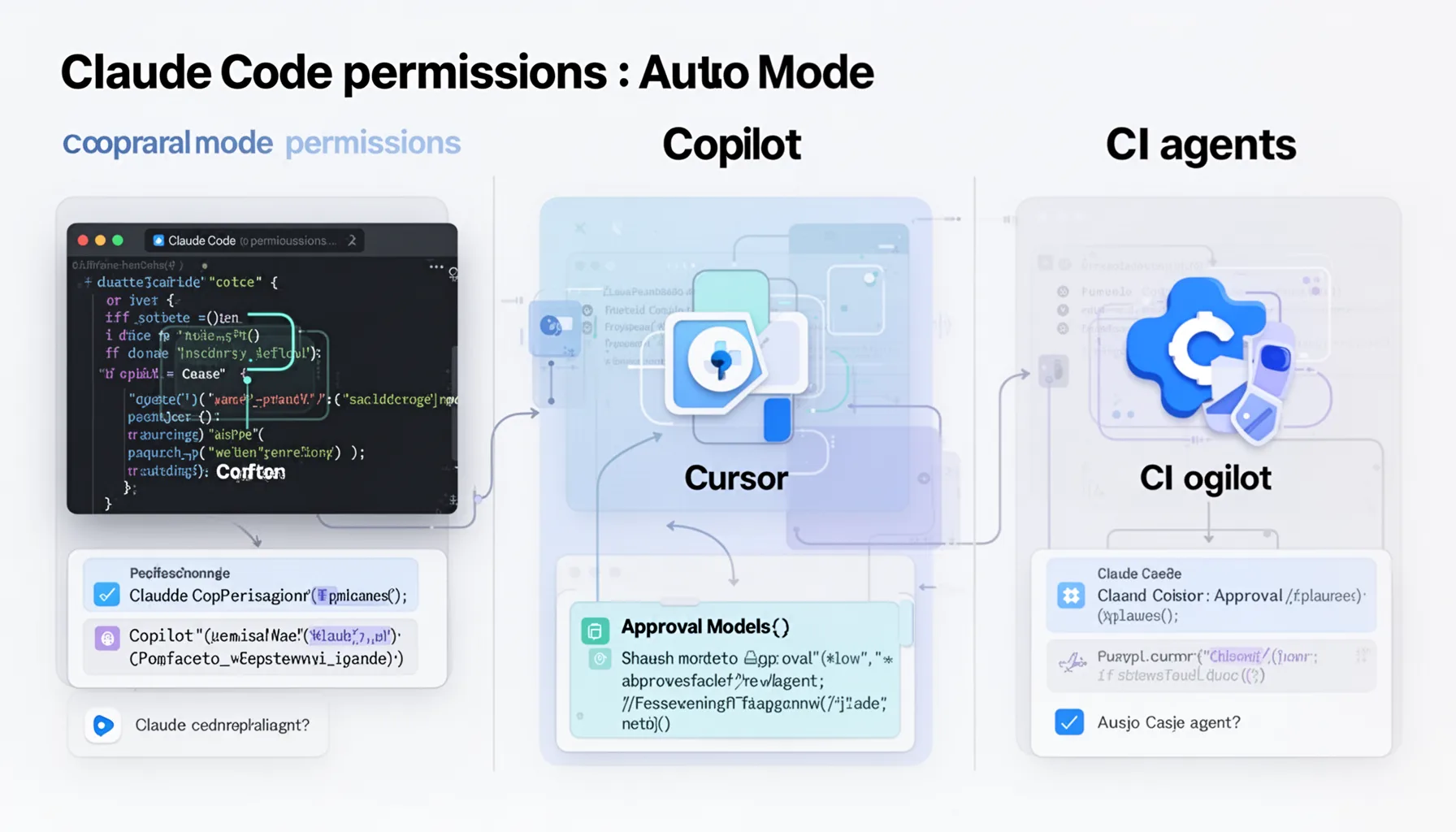 How does Claude Code permissions auto mode compare with Copilot, Cursor, and CI agents?