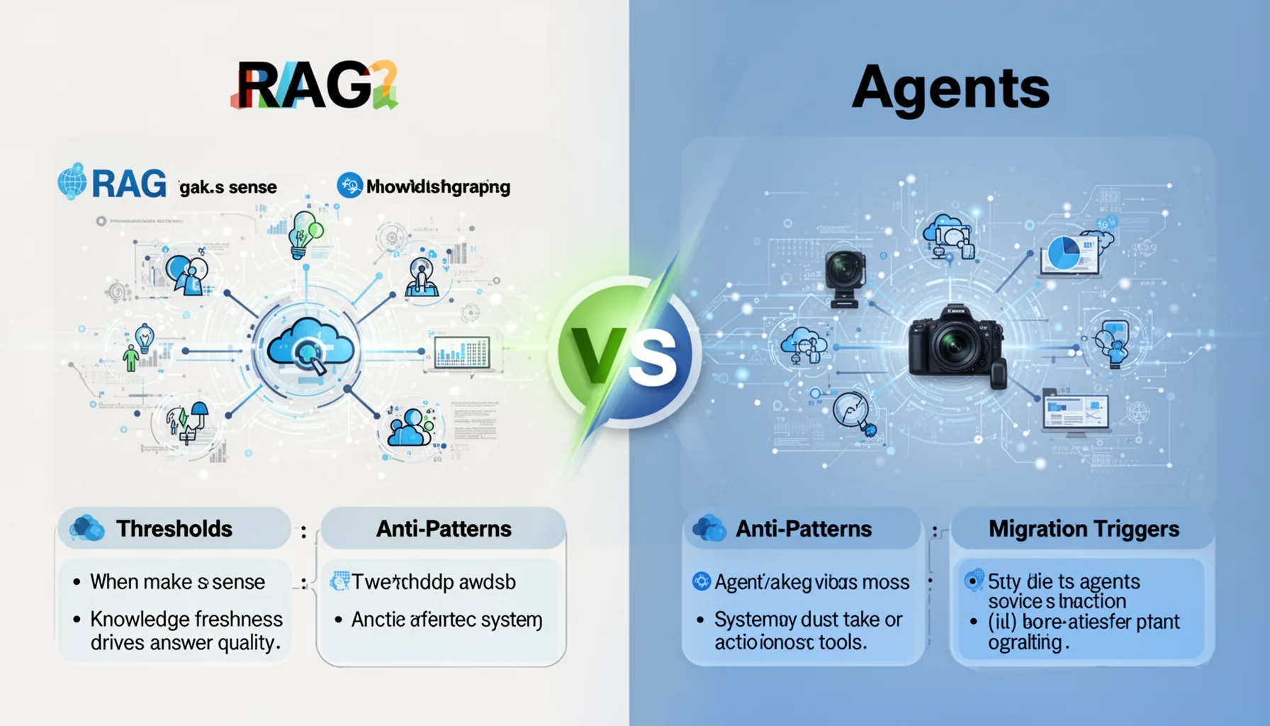 When to use RAG vs agents: thresholds, anti-patterns, and migration triggers