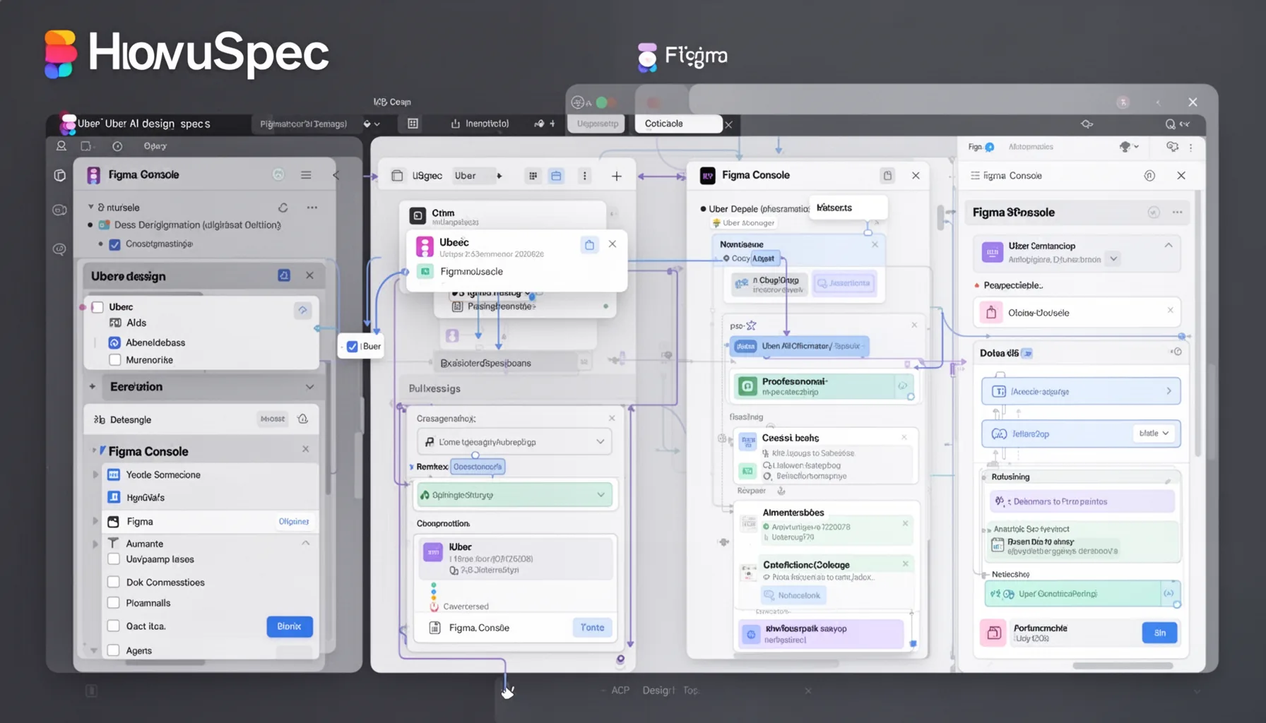How uSpec Uber AI design specs use Figma Console MCP design automation
