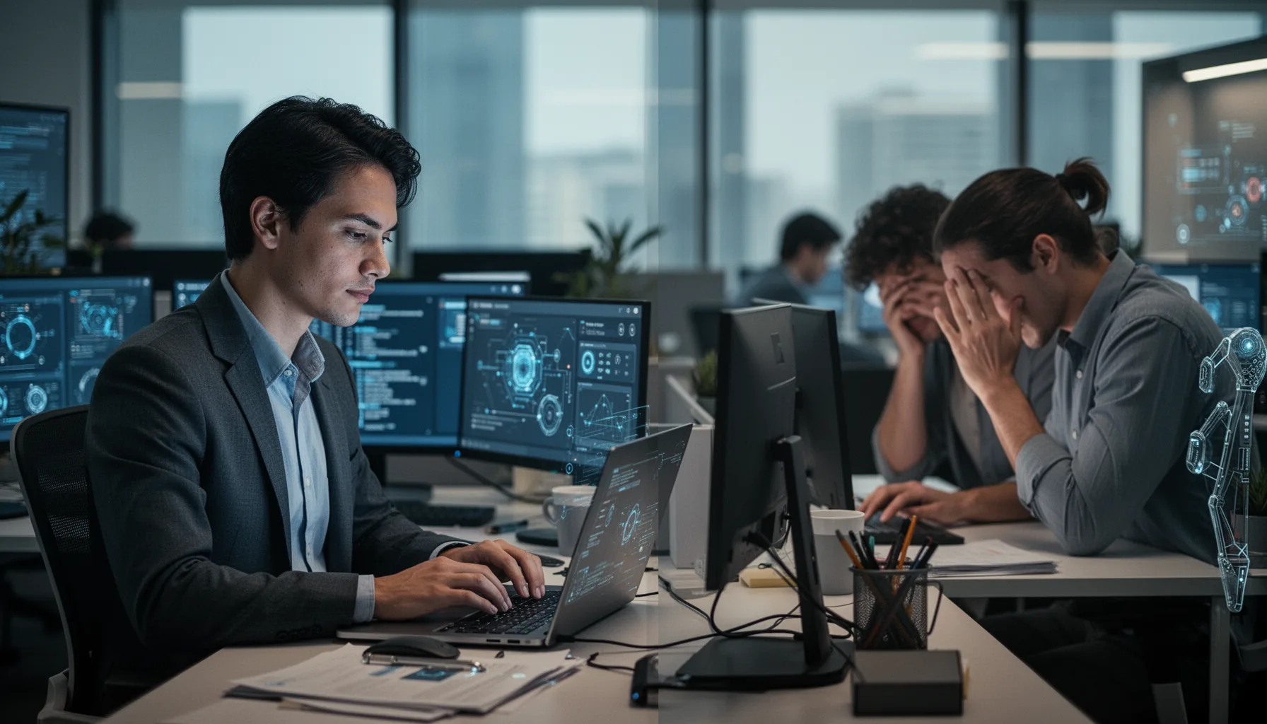 Why can AI tools and employee job satisfaction move in opposite directions?