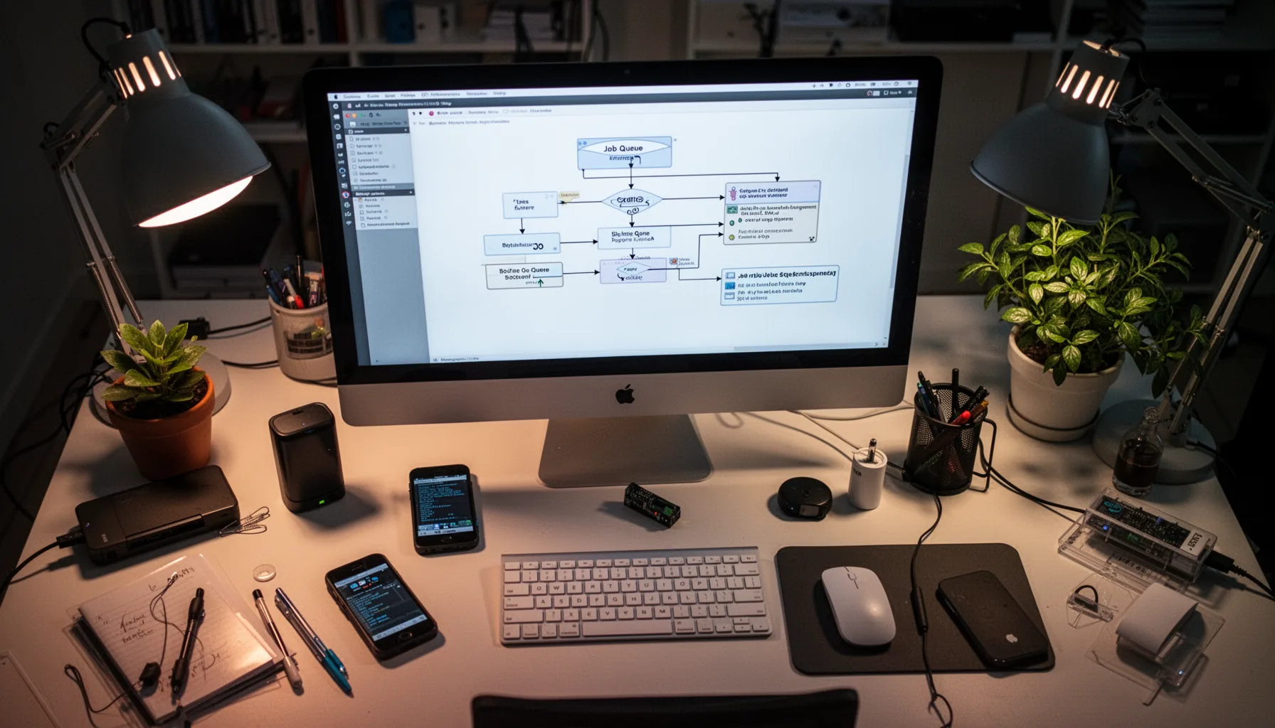 How does a concurrent job queue in Go tutorial design actually work?