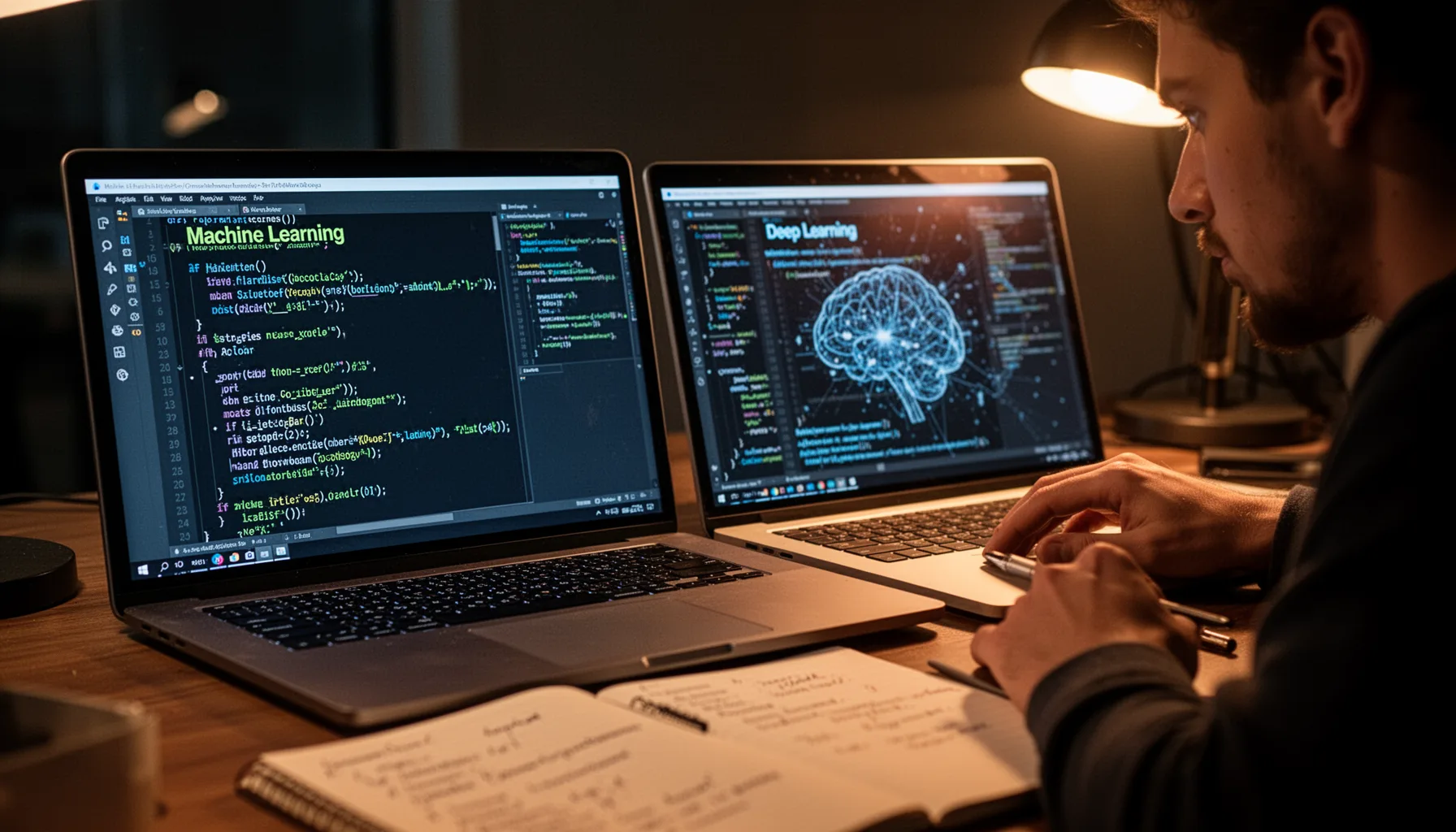 What is the difference between AI machine learning and deep learning?