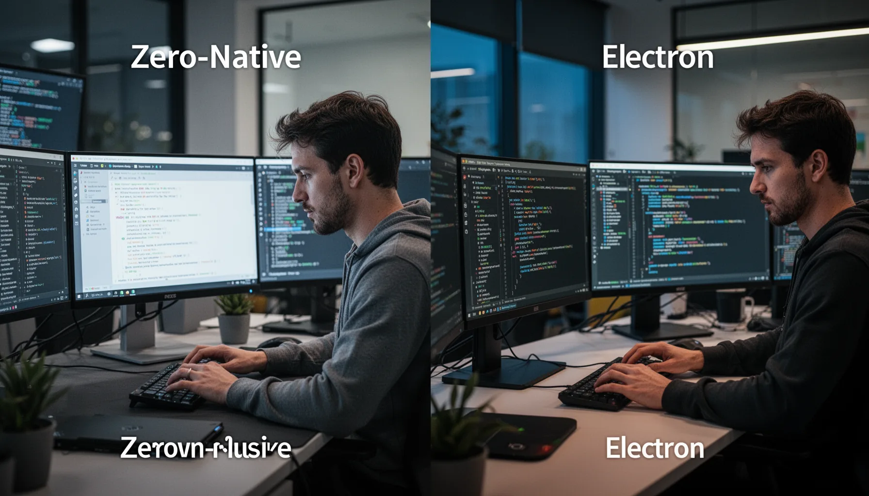 How does the zero-native Zig desktop framework work compared with Electron?